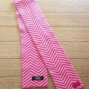 Coach Chevron Pink Angora Lambs Wool New